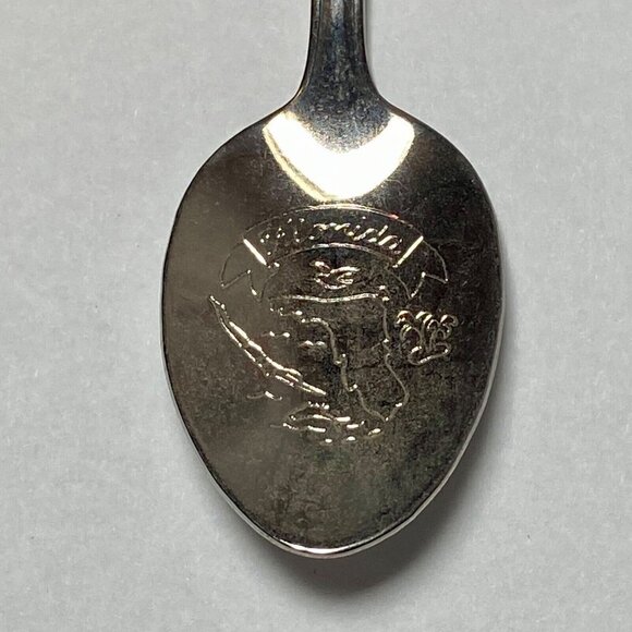 Florida Collectible Silver Travel Souvenir 4 3/8” Spoon Enamel Shield USA EUC - Picture 4 of 9